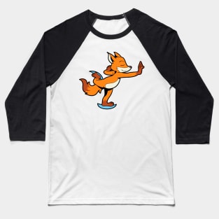 Fox skates - ice skating Baseball T-Shirt